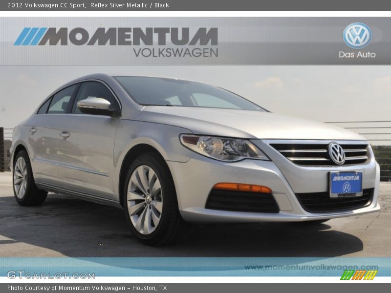 Reflex Silver Metallic / Black 2012 Volkswagen CC Sport