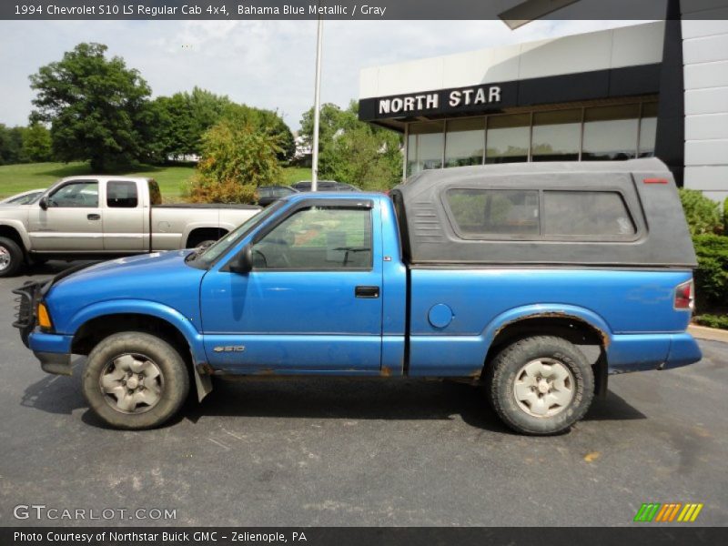 Bahama Blue Metallic / Gray 1994 Chevrolet S10 LS Regular Cab 4x4