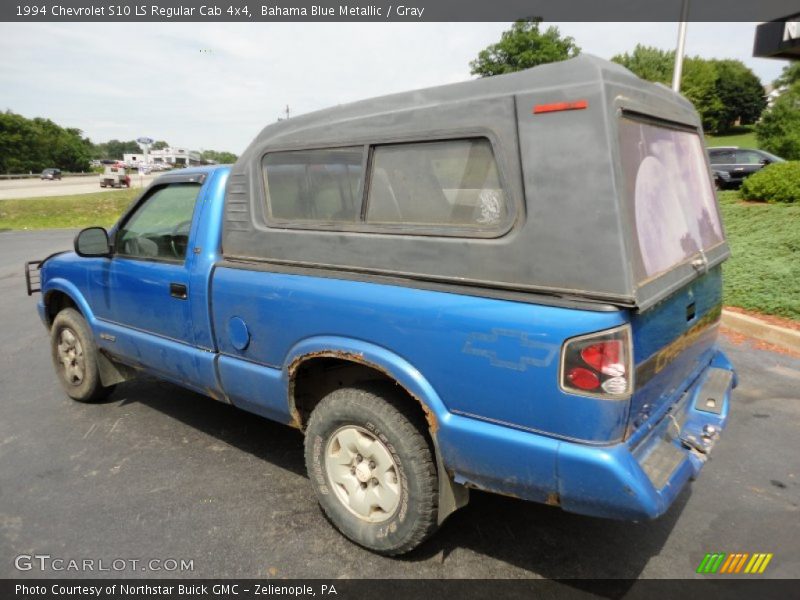 Bahama Blue Metallic / Gray 1994 Chevrolet S10 LS Regular Cab 4x4