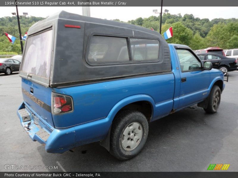 Bahama Blue Metallic / Gray 1994 Chevrolet S10 LS Regular Cab 4x4