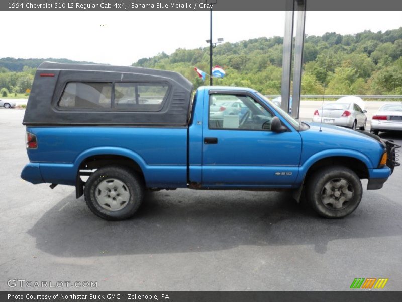 Bahama Blue Metallic / Gray 1994 Chevrolet S10 LS Regular Cab 4x4