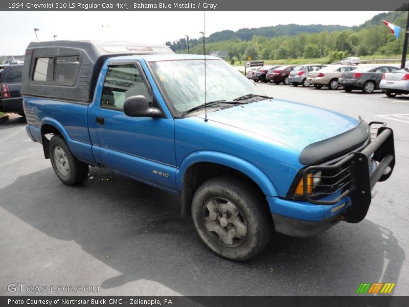Bahama Blue Metallic / Gray 1994 Chevrolet S10 LS Regular Cab 4x4
