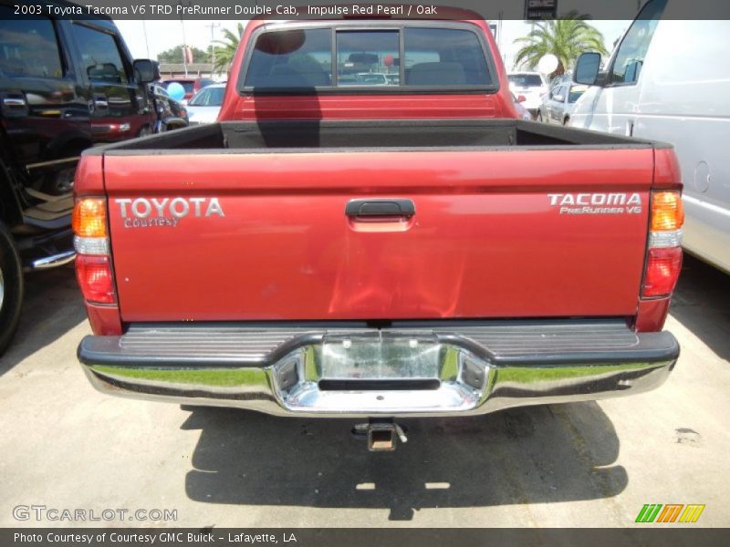 Impulse Red Pearl / Oak 2003 Toyota Tacoma V6 TRD PreRunner Double Cab