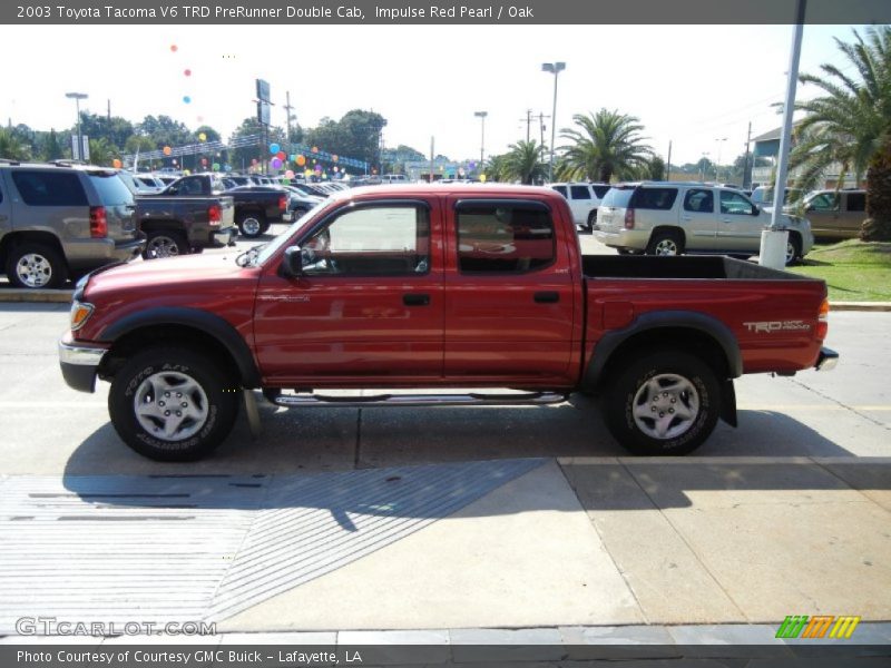Impulse Red Pearl / Oak 2003 Toyota Tacoma V6 TRD PreRunner Double Cab