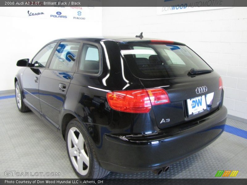 Brilliant Black / Black 2008 Audi A3 2.0T