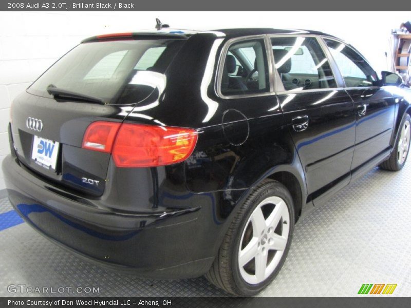 Brilliant Black / Black 2008 Audi A3 2.0T