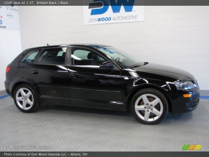 Brilliant Black / Black 2008 Audi A3 2.0T