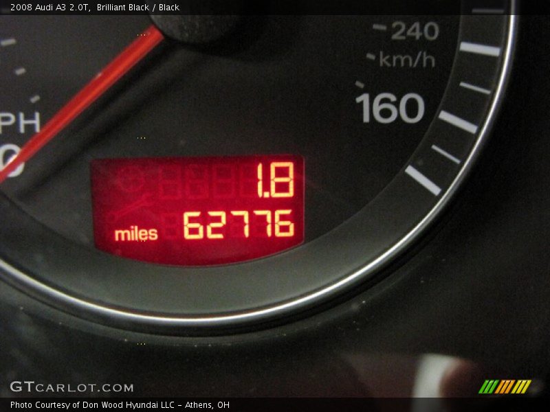 Brilliant Black / Black 2008 Audi A3 2.0T