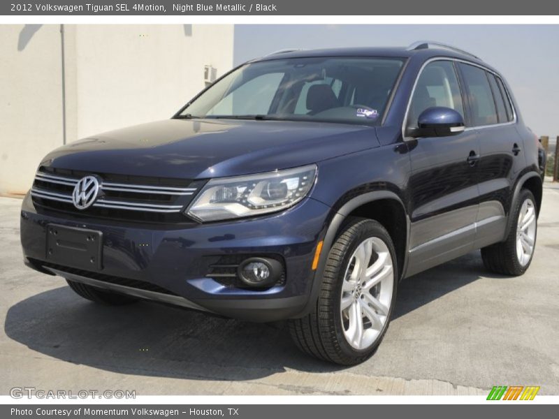 Night Blue Metallic / Black 2012 Volkswagen Tiguan SEL 4Motion