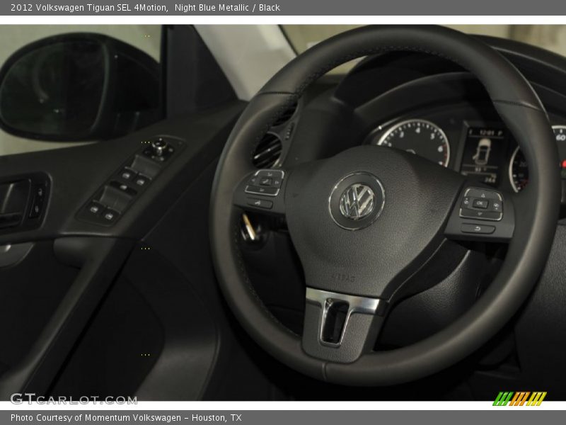 Night Blue Metallic / Black 2012 Volkswagen Tiguan SEL 4Motion