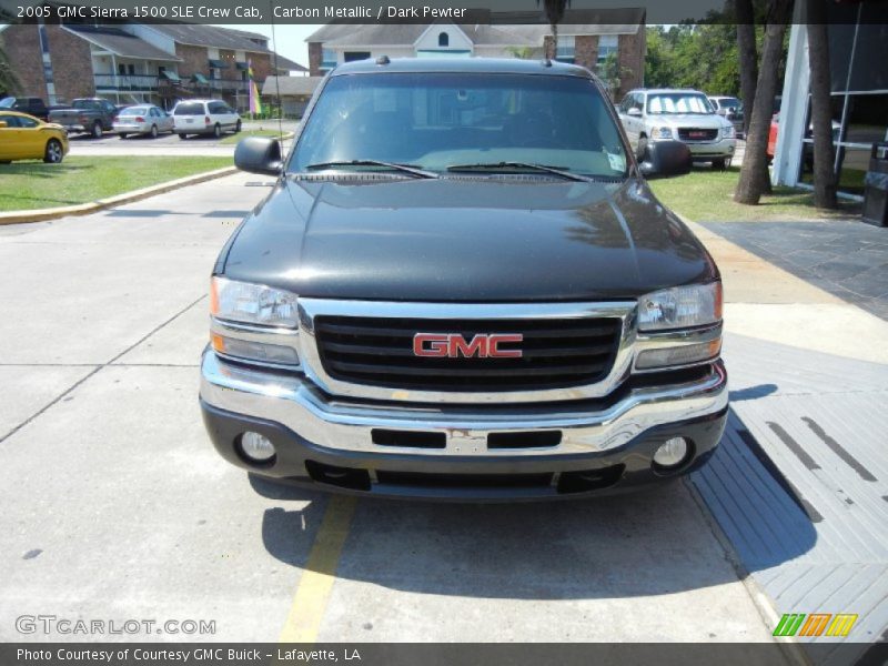 Carbon Metallic / Dark Pewter 2005 GMC Sierra 1500 SLE Crew Cab