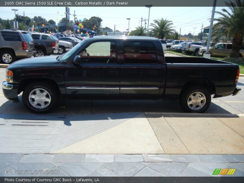 Carbon Metallic / Dark Pewter 2005 GMC Sierra 1500 SLE Crew Cab