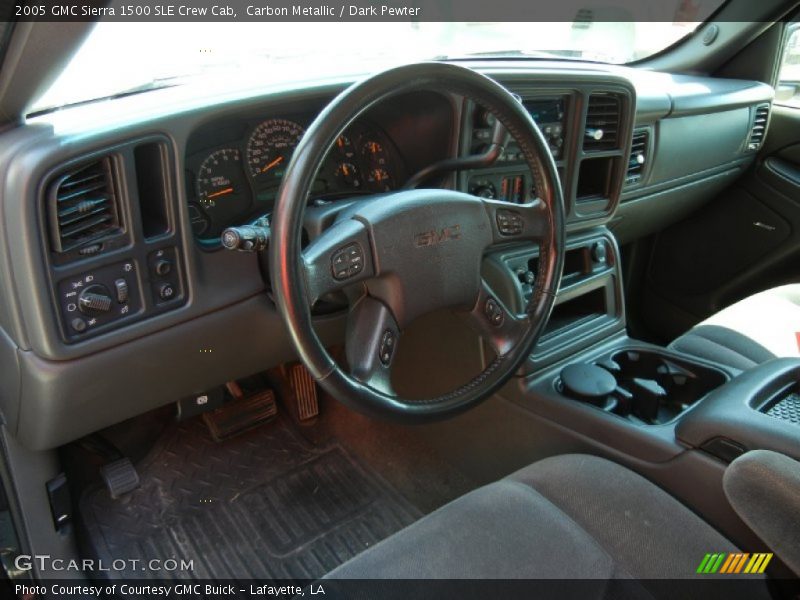Carbon Metallic / Dark Pewter 2005 GMC Sierra 1500 SLE Crew Cab