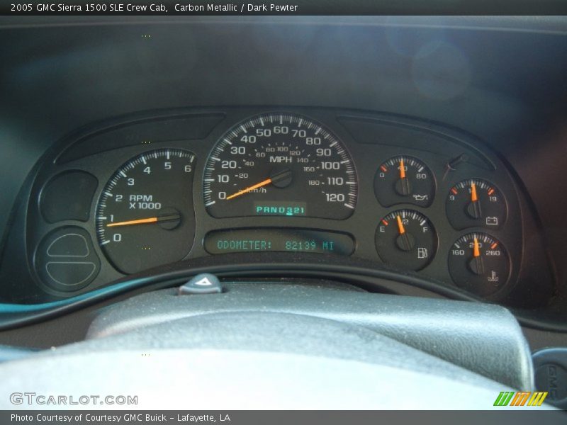 Carbon Metallic / Dark Pewter 2005 GMC Sierra 1500 SLE Crew Cab