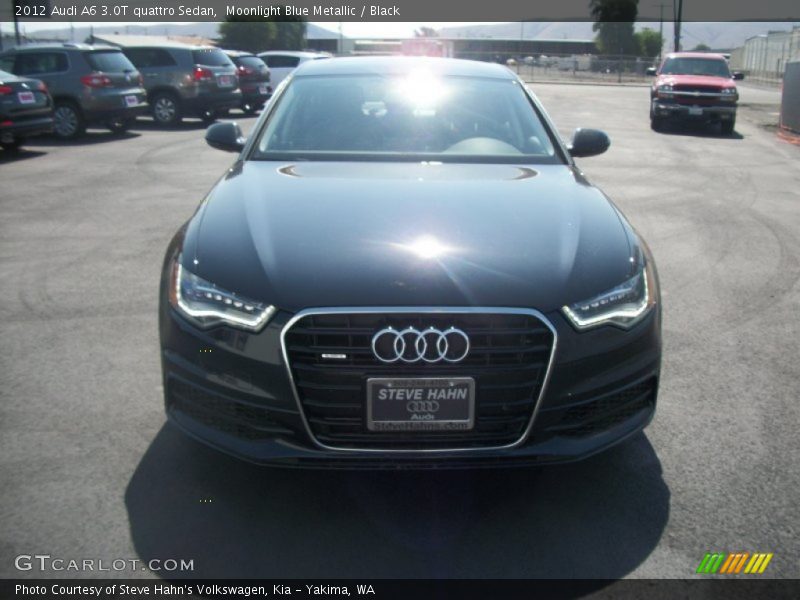 Moonlight Blue Metallic / Black 2012 Audi A6 3.0T quattro Sedan