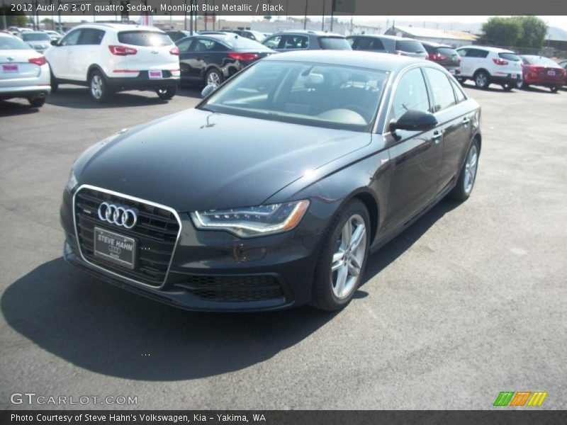 Moonlight Blue Metallic / Black 2012 Audi A6 3.0T quattro Sedan