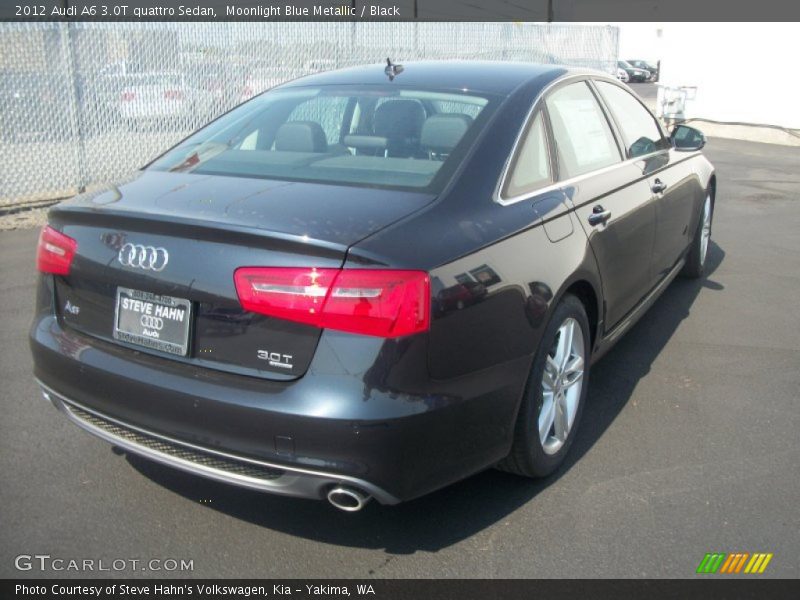 Moonlight Blue Metallic / Black 2012 Audi A6 3.0T quattro Sedan