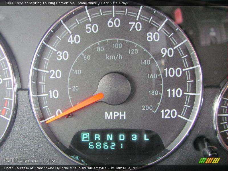 Stone White / Dark Slate Gray 2004 Chrysler Sebring Touring Convertible