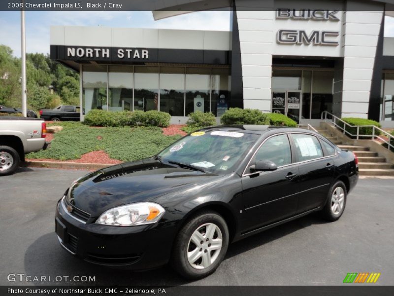 Black / Gray 2008 Chevrolet Impala LS