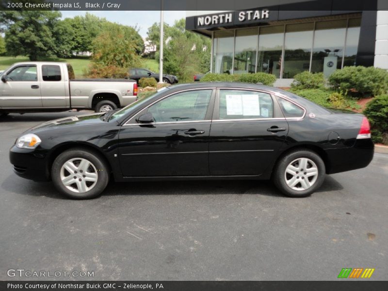 Black / Gray 2008 Chevrolet Impala LS