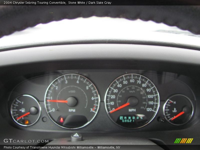 Stone White / Dark Slate Gray 2004 Chrysler Sebring Touring Convertible