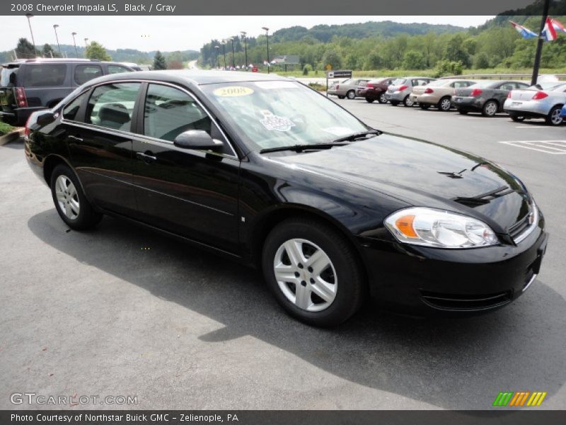 Black / Gray 2008 Chevrolet Impala LS