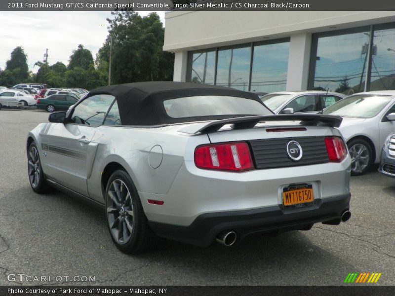 Ingot Silver Metallic / CS Charcoal Black/Carbon 2011 Ford Mustang GT/CS California Special Convertible