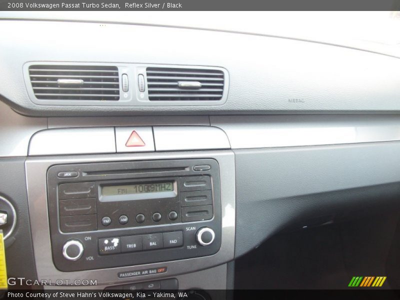 Reflex Silver / Black 2008 Volkswagen Passat Turbo Sedan