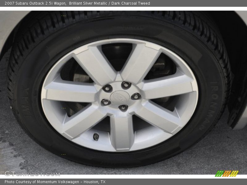 Brilliant Silver Metallic / Dark Charcoal Tweed 2007 Subaru Outback 2.5i Wagon