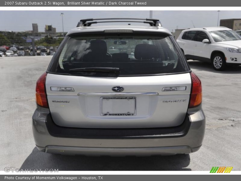 Brilliant Silver Metallic / Dark Charcoal Tweed 2007 Subaru Outback 2.5i Wagon