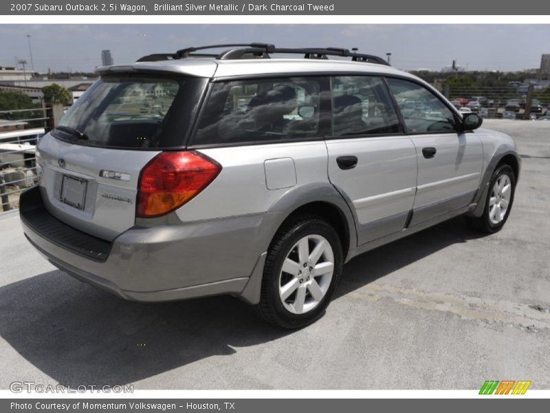Brilliant Silver Metallic / Dark Charcoal Tweed 2007 Subaru Outback 2.5i Wagon