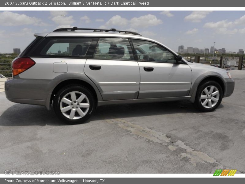 Brilliant Silver Metallic / Dark Charcoal Tweed 2007 Subaru Outback 2.5i Wagon