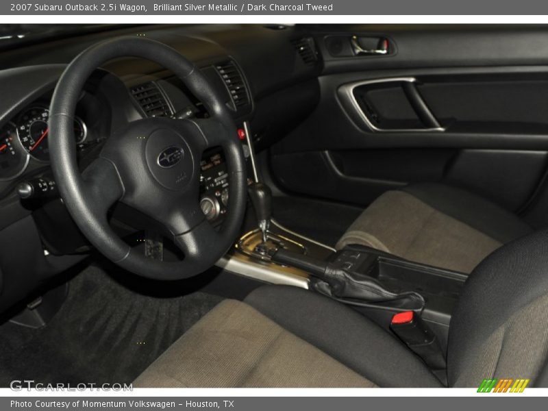 Brilliant Silver Metallic / Dark Charcoal Tweed 2007 Subaru Outback 2.5i Wagon