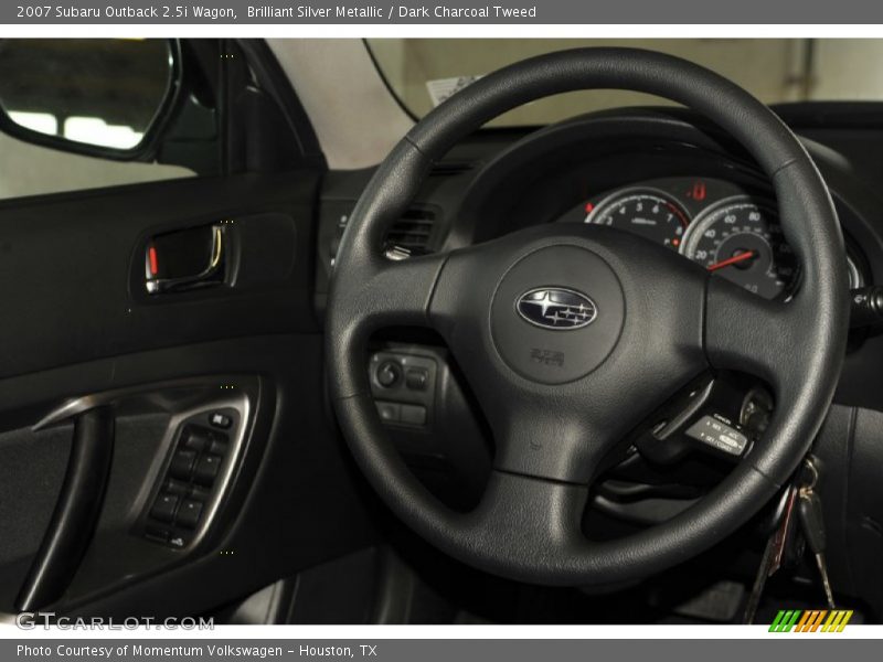 Brilliant Silver Metallic / Dark Charcoal Tweed 2007 Subaru Outback 2.5i Wagon