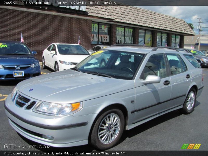 Parchment Silver Metallic / Granite Gray 2005 Saab 9-5 Arc Sport Wagon