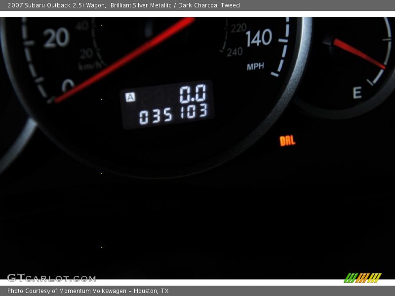 Brilliant Silver Metallic / Dark Charcoal Tweed 2007 Subaru Outback 2.5i Wagon