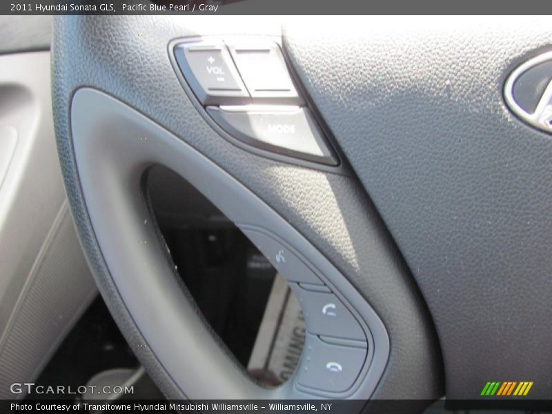 Pacific Blue Pearl / Gray 2011 Hyundai Sonata GLS