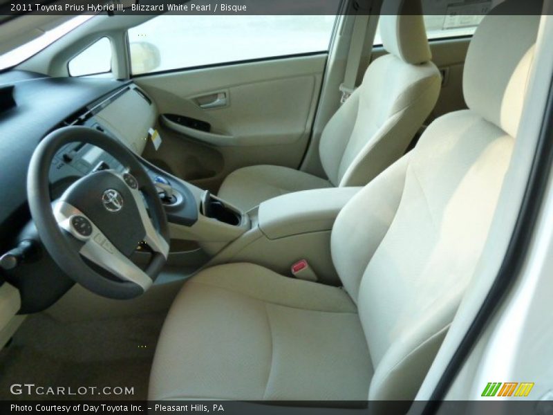 Blizzard White Pearl / Bisque 2011 Toyota Prius Hybrid III