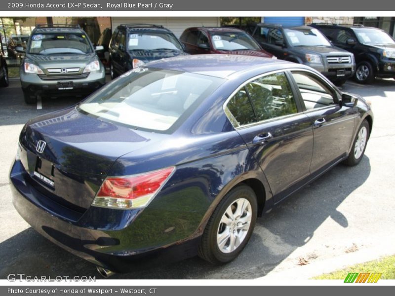 Royal Blue Pearl / Gray 2009 Honda Accord LX-P Sedan