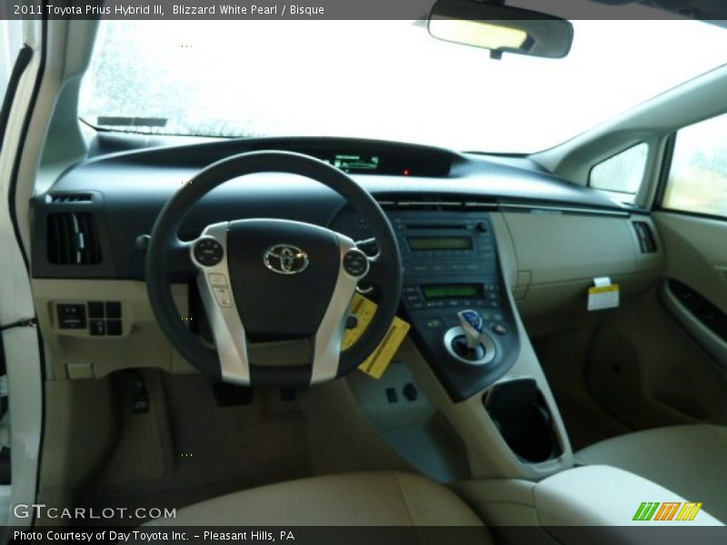 Blizzard White Pearl / Bisque 2011 Toyota Prius Hybrid III