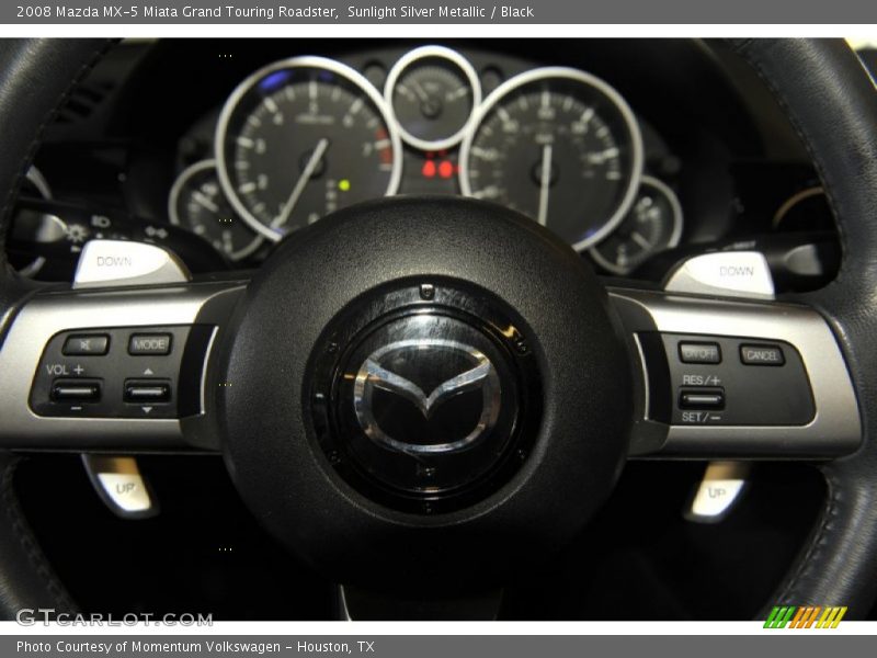 Sunlight Silver Metallic / Black 2008 Mazda MX-5 Miata Grand Touring Roadster