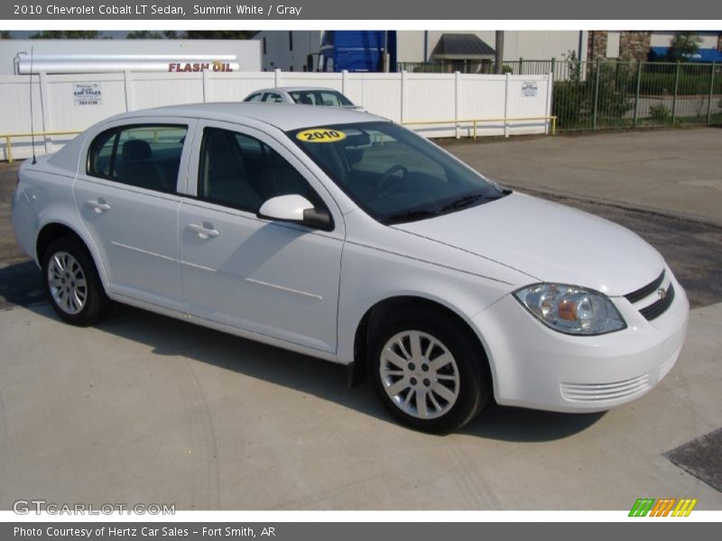 Summit White / Gray 2010 Chevrolet Cobalt LT Sedan