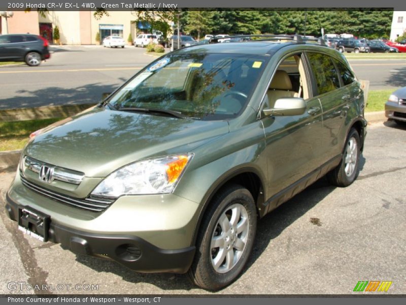 Green Tea Metallic / Ivory 2009 Honda CR-V EX-L 4WD