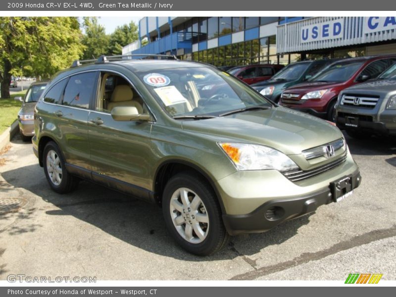 Green Tea Metallic / Ivory 2009 Honda CR-V EX-L 4WD