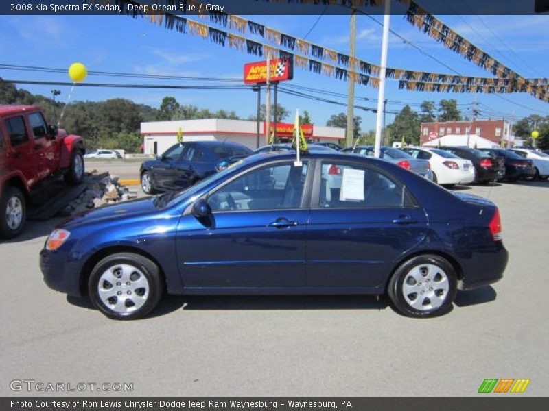Deep Ocean Blue / Gray 2008 Kia Spectra EX Sedan