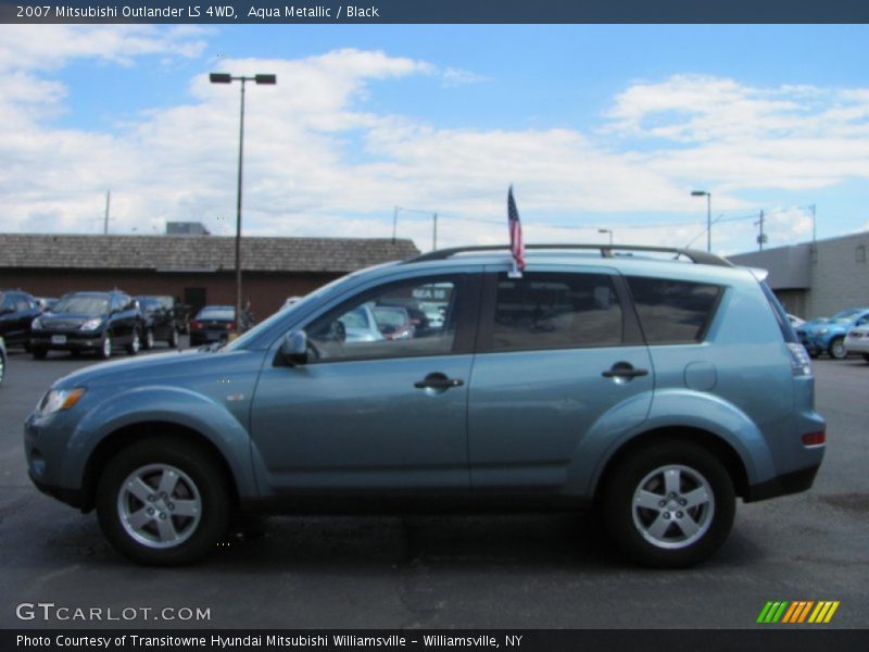 Aqua Metallic / Black 2007 Mitsubishi Outlander LS 4WD