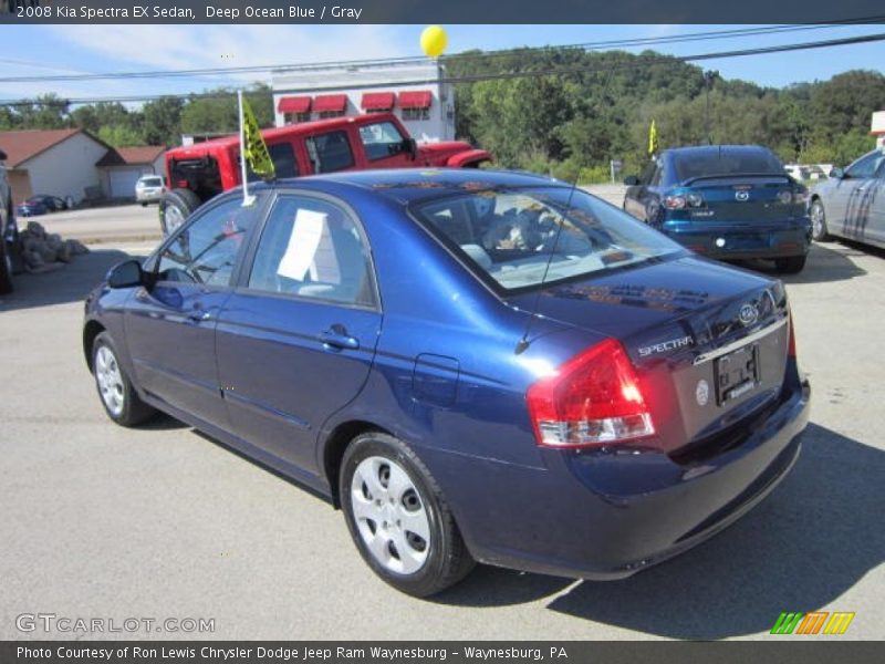 Deep Ocean Blue / Gray 2008 Kia Spectra EX Sedan