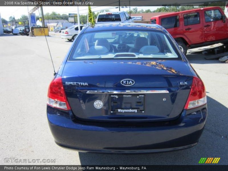 Deep Ocean Blue / Gray 2008 Kia Spectra EX Sedan