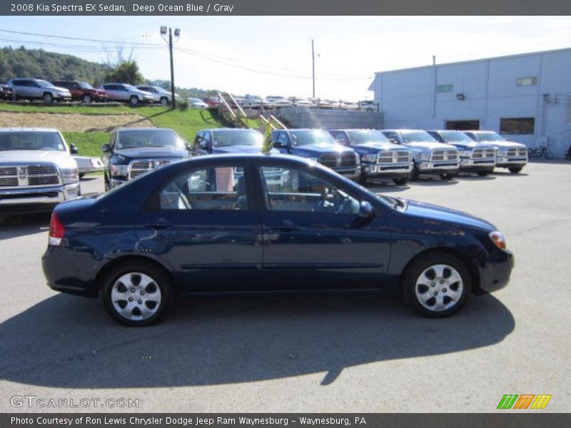 Deep Ocean Blue / Gray 2008 Kia Spectra EX Sedan
