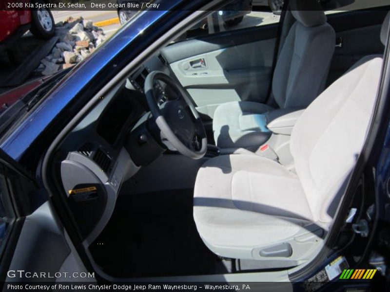 Deep Ocean Blue / Gray 2008 Kia Spectra EX Sedan
